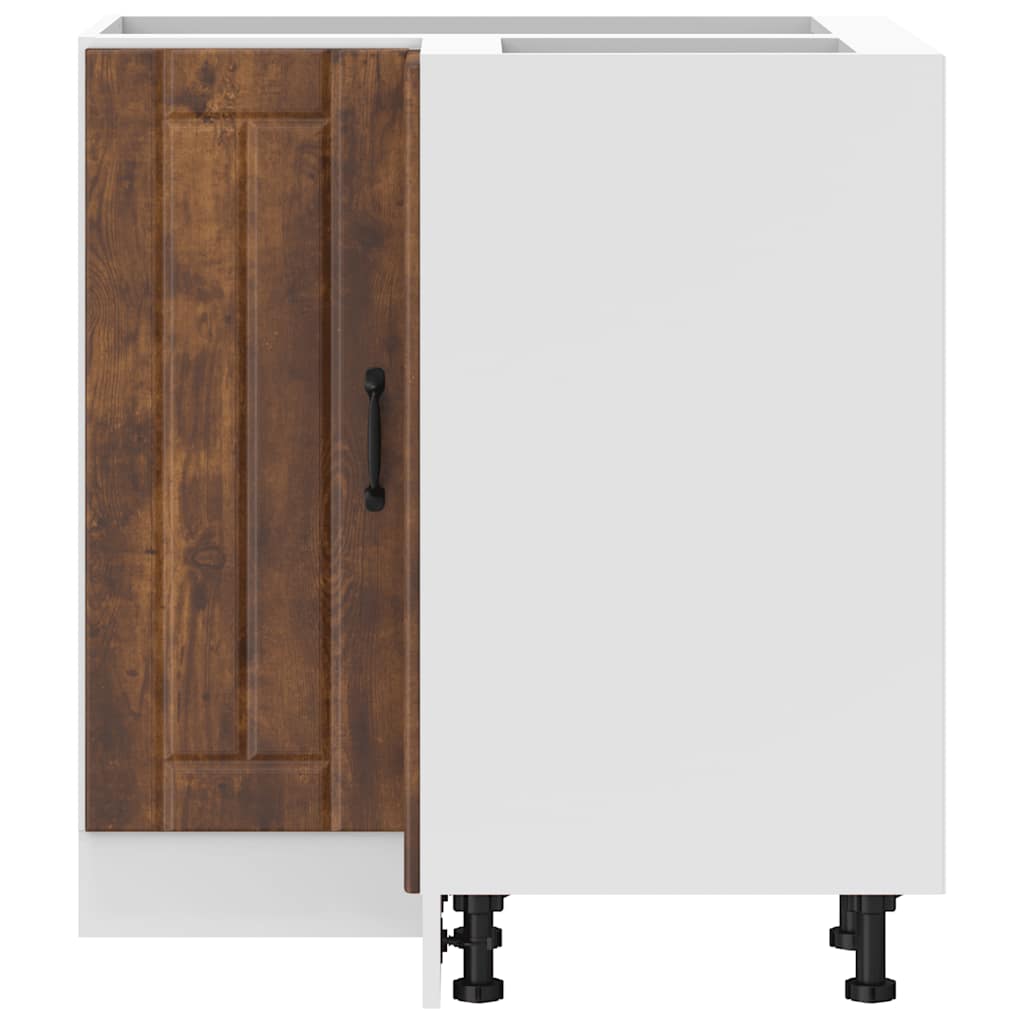 vidaXL Kitchen Corner Base Cabinet "Lucca" Smoked Oak Engineered Wood