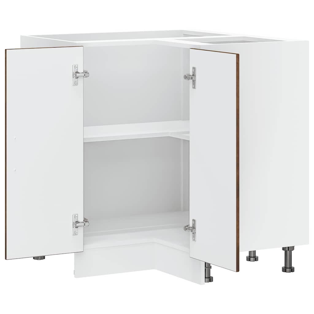 vidaXL Kitchen Corner Base Cabinet "Lucca" Smoked Oak Engineered Wood