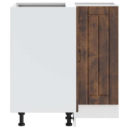 vidaXL Kitchen Corner Base Cabinet "Lucca" Smoked Oak Engineered Wood