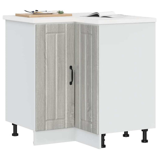 vidaXL Kitchen Corner Base Cabinet "Lucca" Grey Sonoma Engineered Wood