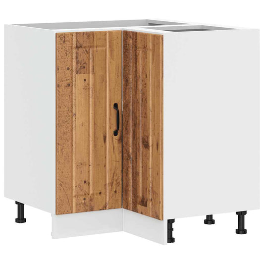 vidaXL Kitchen Corner Base Cabinet "Lucca" Old Wood Engineered Wood
