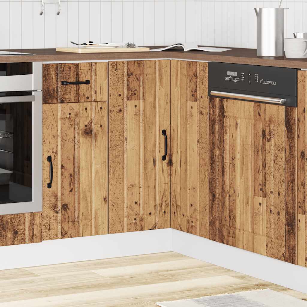 vidaXL Kitchen Corner Base Cabinet "Lucca" Old Wood Engineered Wood