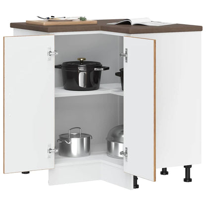 vidaXL Kitchen Corner Base Cabinet "Lucca" Old Wood Engineered Wood