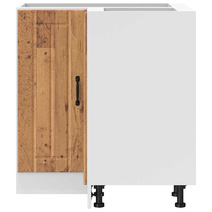 vidaXL Kitchen Corner Base Cabinet "Lucca" Old Wood Engineered Wood