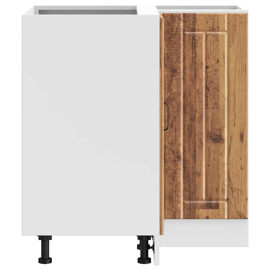 vidaXL Kitchen Corner Base Cabinet "Lucca" Old Wood Engineered Wood