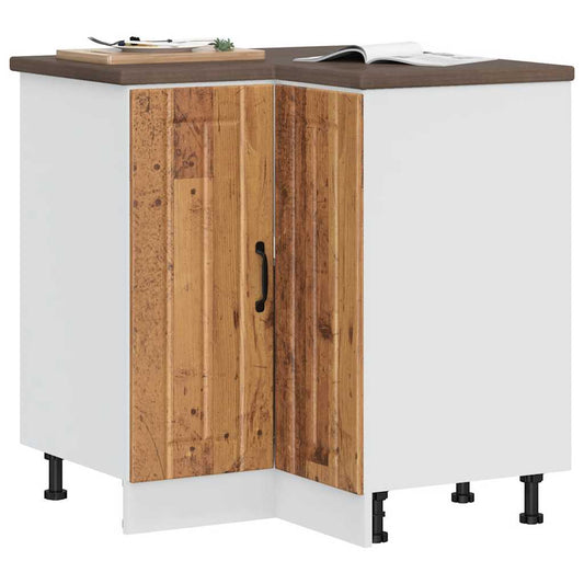 vidaXL Kitchen Corner Base Cabinet "Lucca" Old Wood Engineered Wood