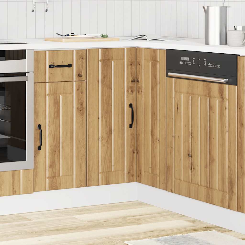 vidaXL Kitchen Corner Base Cabinet "Lucca" Artisan Oak Engineered Wood