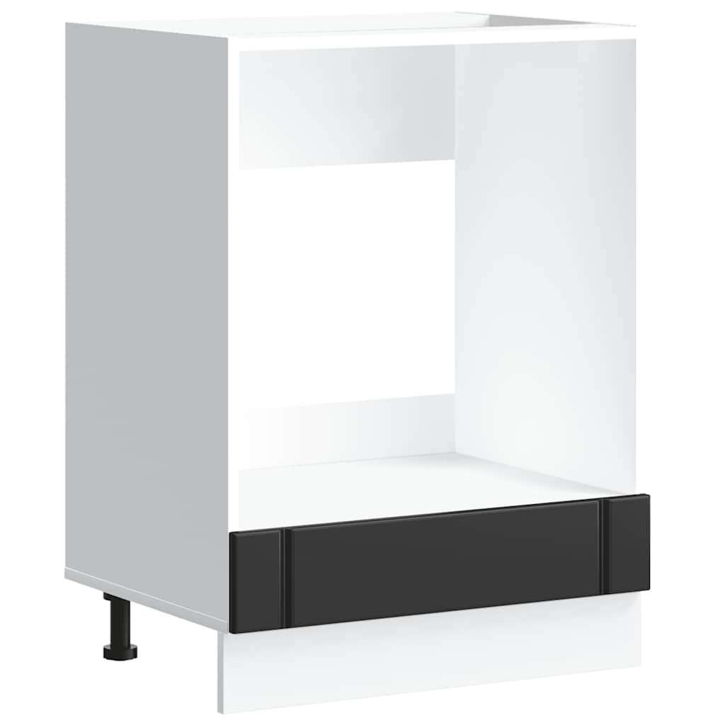 vidaXL Oven Cabinet "Lucca" Black Engineered Wood