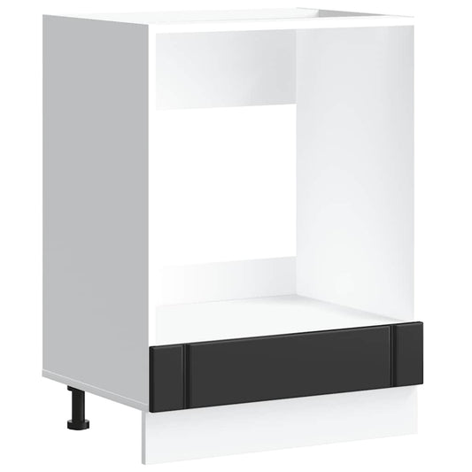 vidaXL Oven Cabinet "Lucca" Black Engineered Wood