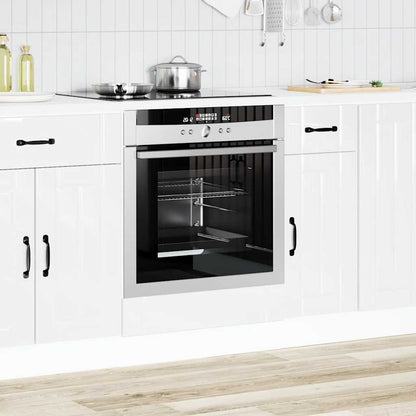 vidaXL Oven Cabinet "Lucca" High Gloss White Engineered Wood