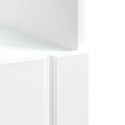 vidaXL Oven Cabinet "Lucca" High Gloss White Engineered Wood