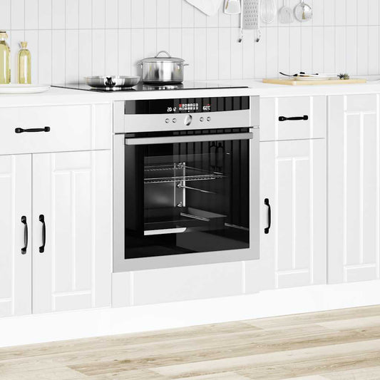 vidaXL Oven Cabinet "Lucca" High Gloss White Engineered Wood