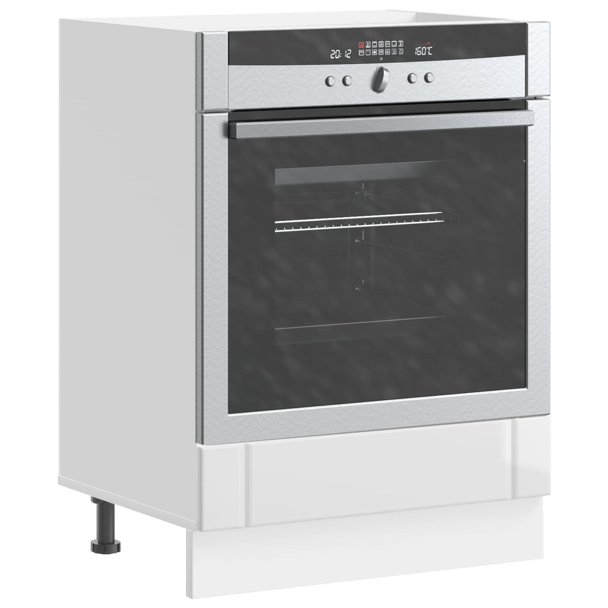 vidaXL Oven Cabinet "Lucca" High Gloss White Engineered Wood