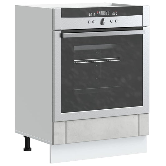 vidaXL Oven Cabinet "Lucca" Concrete Grey Engineered Wood