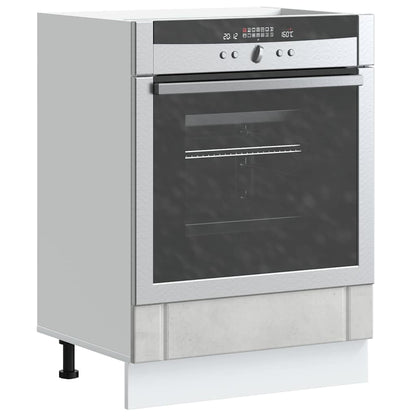 vidaXL Oven Cabinet "Lucca" Concrete Grey Engineered Wood