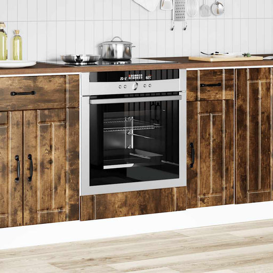 vidaXL Oven Cabinet "Lucca" Smoked Oak Engineered Wood