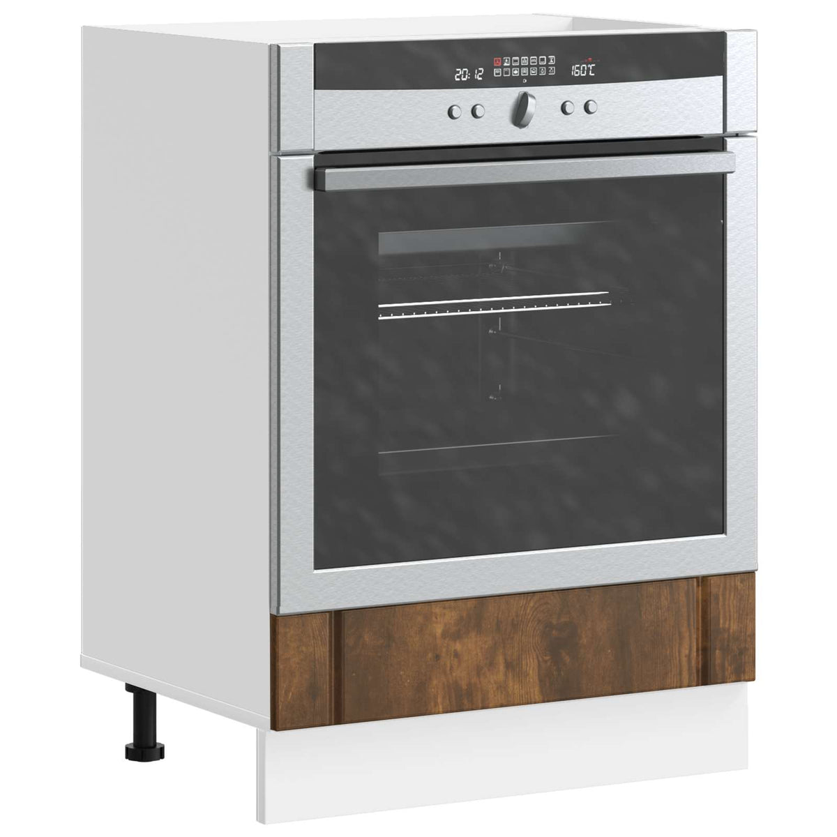 vidaXL Oven Cabinet "Lucca" Smoked Oak Engineered Wood