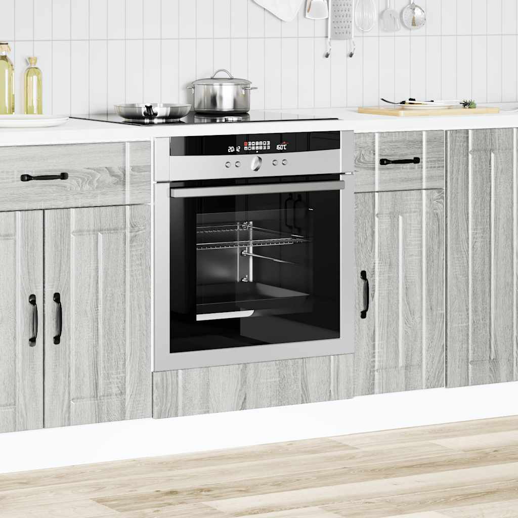 vidaXL Oven Cabinet "Lucca" Grey Sonoma Engineered Wood