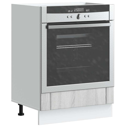 vidaXL Oven Cabinet "Lucca" Grey Sonoma Engineered Wood