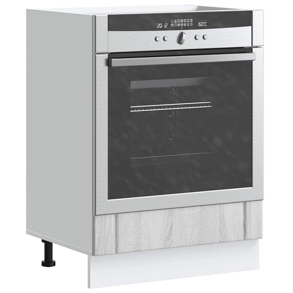 vidaXL Oven Cabinet "Lucca" Grey Sonoma Engineered Wood