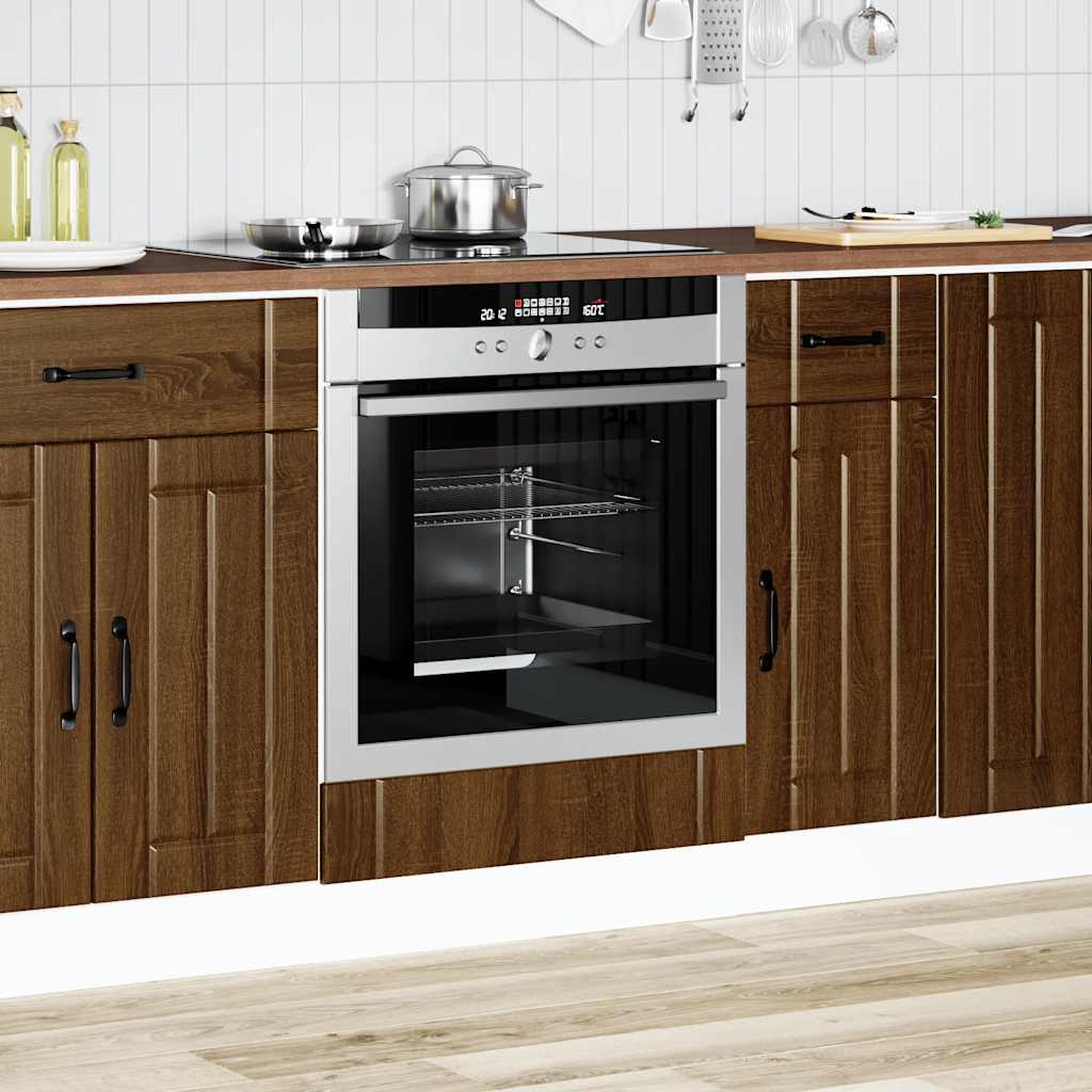 vidaXL Oven Cabinet "Lucca" Brown Oak Engineered Wood