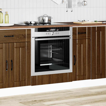 vidaXL Oven Cabinet "Lucca" Brown Oak Engineered Wood