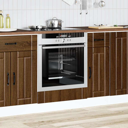 vidaXL Oven Cabinet "Lucca" Brown Oak Engineered Wood