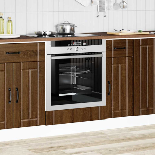 vidaXL Oven Cabinet "Lucca" Brown Oak Engineered Wood