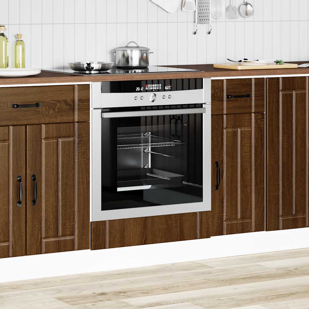 vidaXL Oven Cabinet "Lucca" Brown Oak Engineered Wood