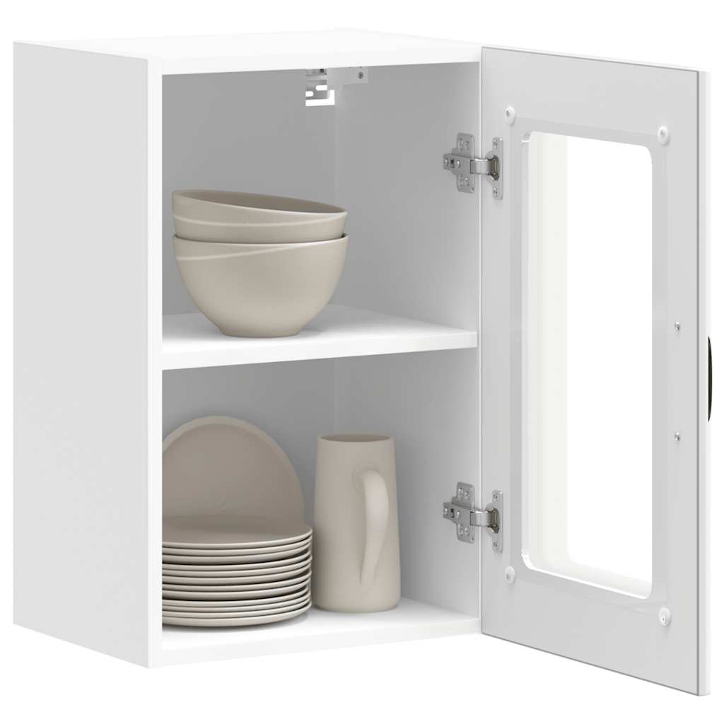vidaXL Kitchen Wall Cabinet with Glass Door "Lucca" White