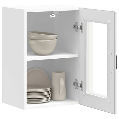 vidaXL Kitchen Wall Cabinet with Glass Door "Lucca" White