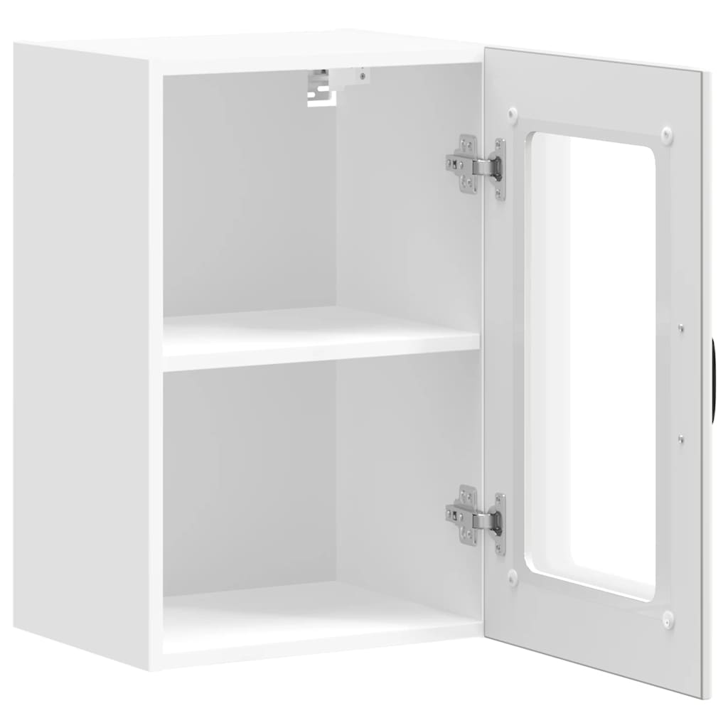vidaXL Kitchen Wall Cabinet with Glass Door "Lucca" White