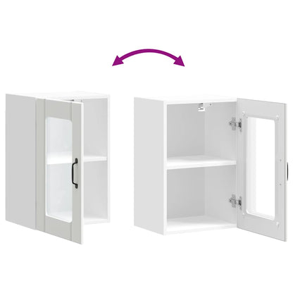 vidaXL Kitchen Wall Cabinet with Glass Door "Lucca" White