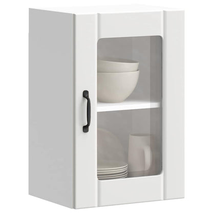 vidaXL Kitchen Wall Cabinet with Glass Door "Lucca" White