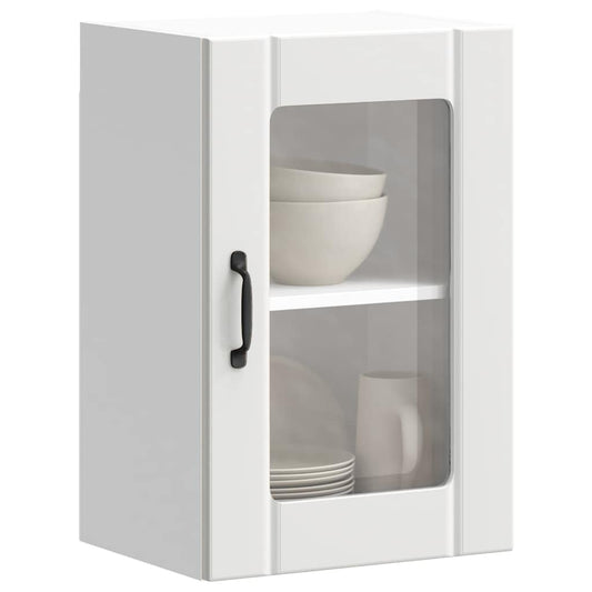 vidaXL Kitchen Wall Cabinet with Glass Door "Lucca" White