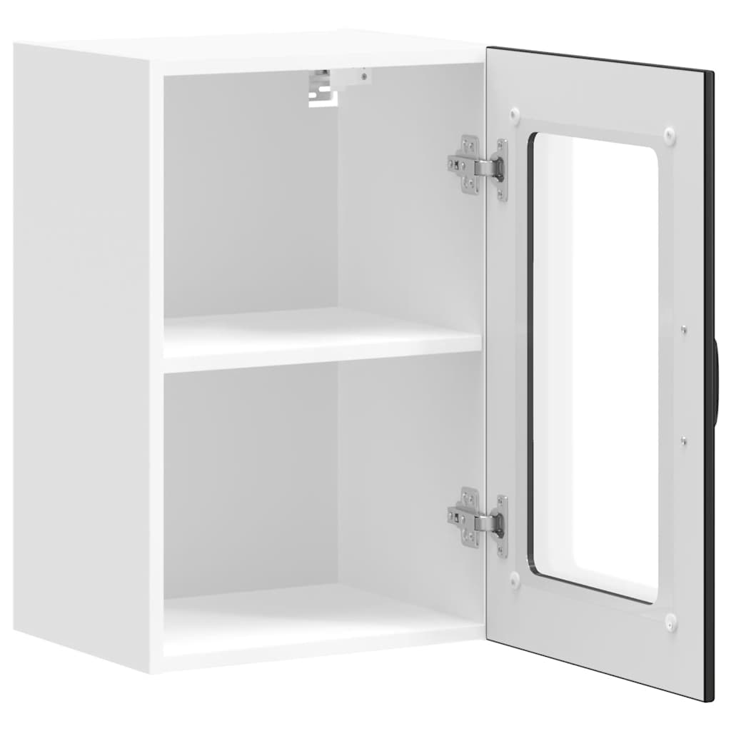 vidaXL Kitchen Wall Cabinet with Glass Door "Lucca" Black