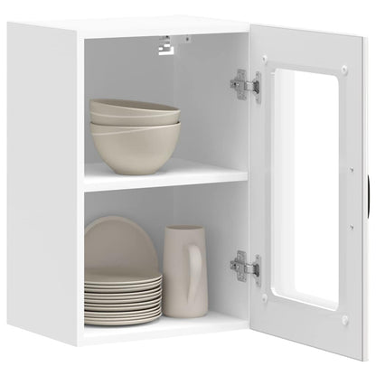 vidaXL Kitchen Wall Cabinet with Glass Door "Lucca" High Gloss White