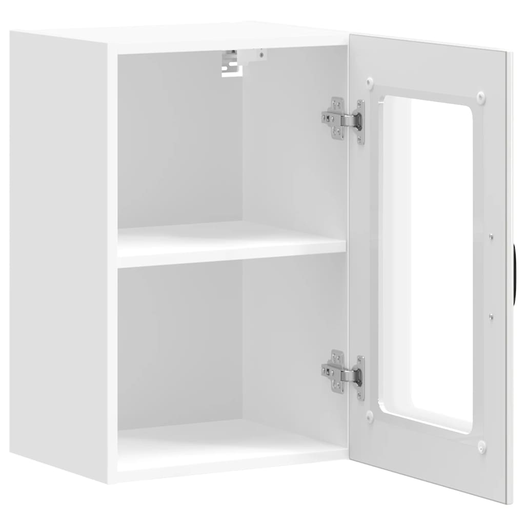vidaXL Kitchen Wall Cabinet with Glass Door "Lucca" High Gloss White