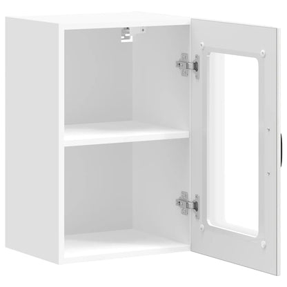 vidaXL Kitchen Wall Cabinet with Glass Door "Lucca" High Gloss White