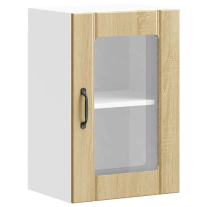 vidaXL Kitchen Wall Cabinet with Glass Door "Lucca" Sonoma Oak