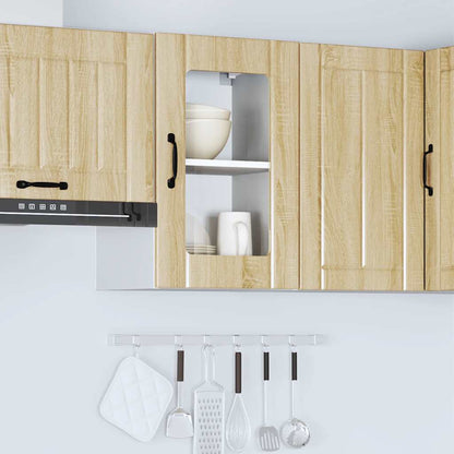 vidaXL Kitchen Wall Cabinet with Glass Door Lucca Sonoma Oak
