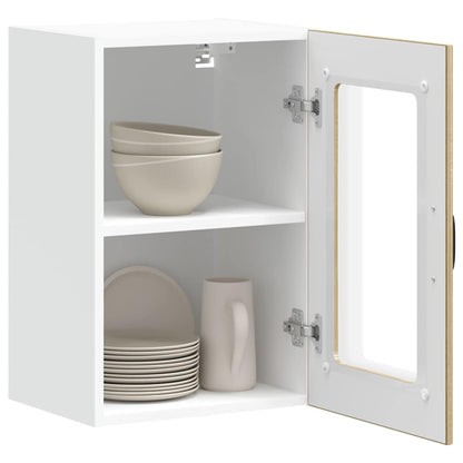 vidaXL Kitchen Wall Cabinet with Glass Door Lucca Sonoma Oak