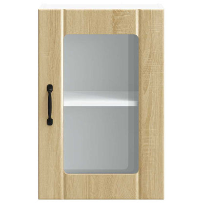 vidaXL Kitchen Wall Cabinet with Glass Door "Lucca" Sonoma Oak