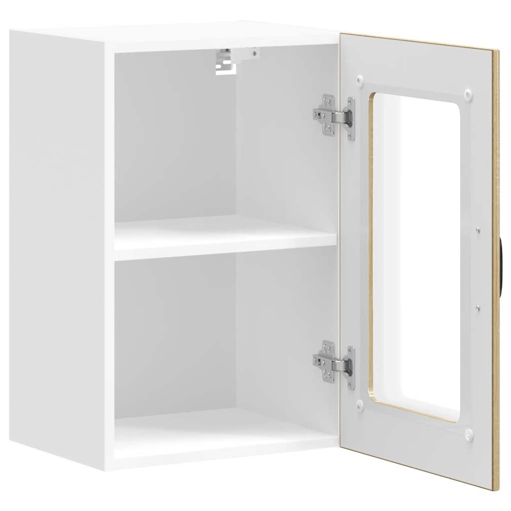 vidaXL Kitchen Wall Cabinet with Glass Door "Lucca" Sonoma Oak
