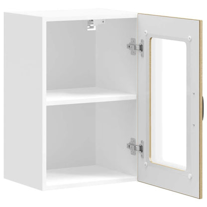 vidaXL Kitchen Wall Cabinet with Glass Door "Lucca" Sonoma Oak
