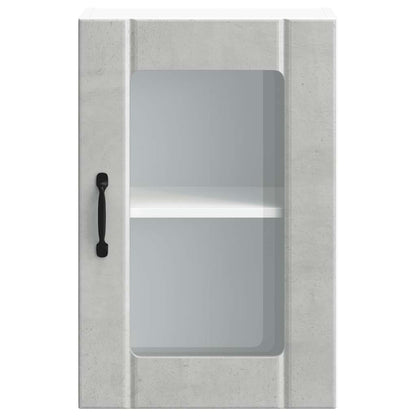 vidaXL Kitchen Wall Cabinet with Glass Door "Lucca" Concrete Grey