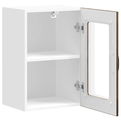 vidaXL Kitchen Wall Cabinet with Glass Door "Lucca" Smoked Oak