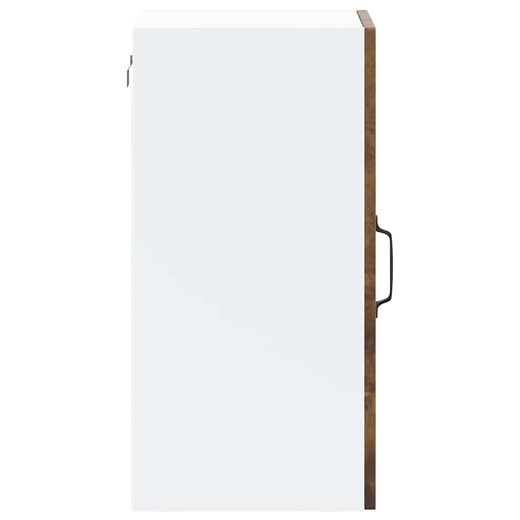 vidaXL Kitchen Wall Cabinet with Glass Door Lucca Smoked Oak