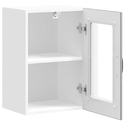 vidaXL Kitchen Wall Cabinet with Glass Door "Lucca" Grey Sonoma