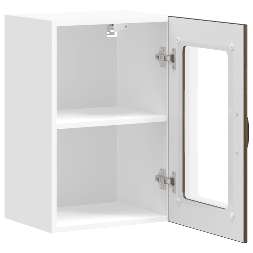vidaXL Kitchen Wall Cabinet with Glass Door "Lucca" Brown Oak